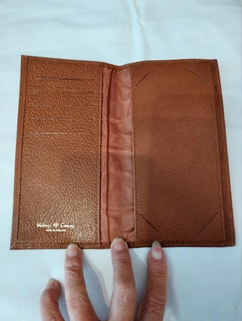 Porte -:cartes pliant NEUF MULBERRY tout cuir cognac, Handtassen en Accessoires, Ophalen, Leder