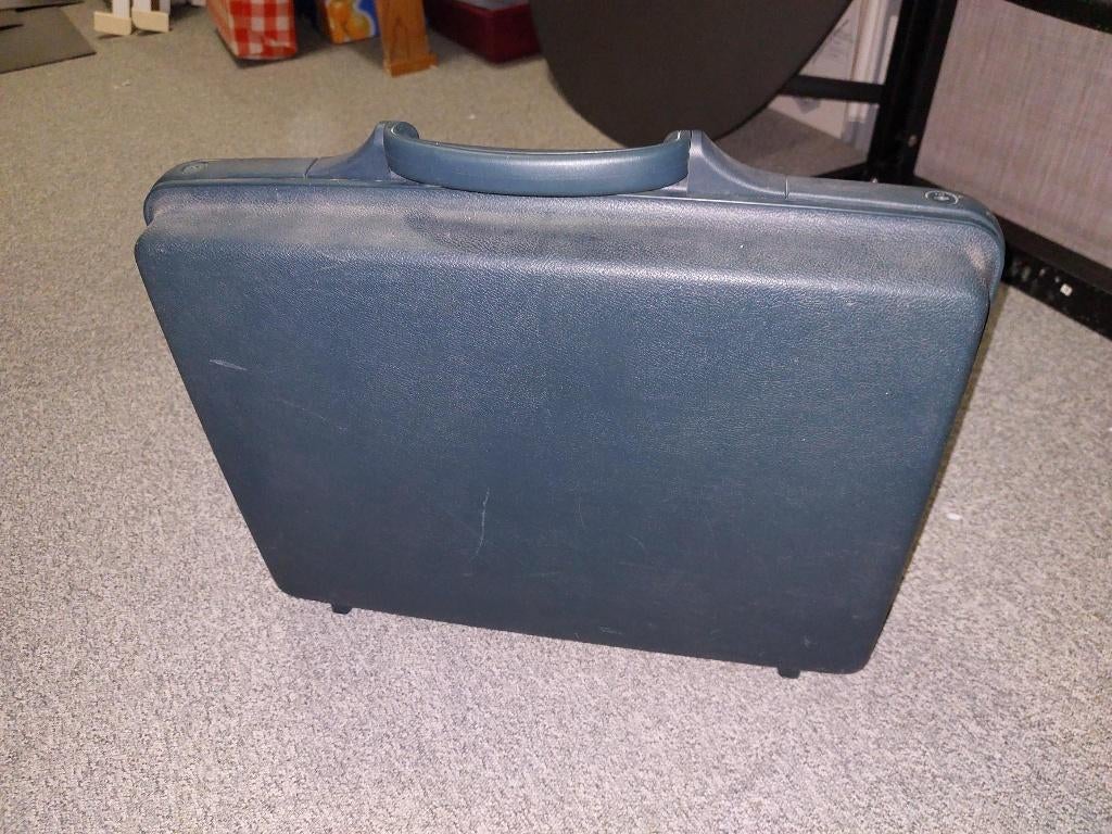 ORIGINELE SAMSONITE VINTAGE AKTENTAS, Ophalen, 40 tot 60 cm, 30 cm of meer, Blauw
