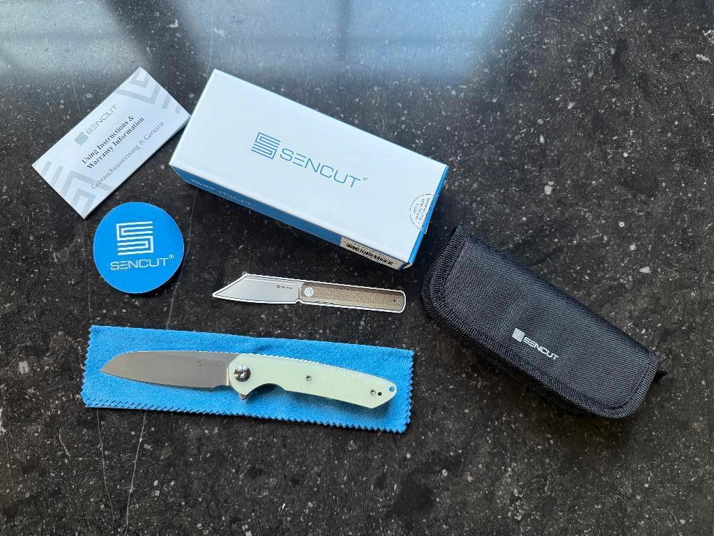 EDC zakmes SENCUT Kyril S22001-2 Natural G10 Stonewashed, Caravanes & Camping, Outils de camping, Comme neuf, Enlèvement