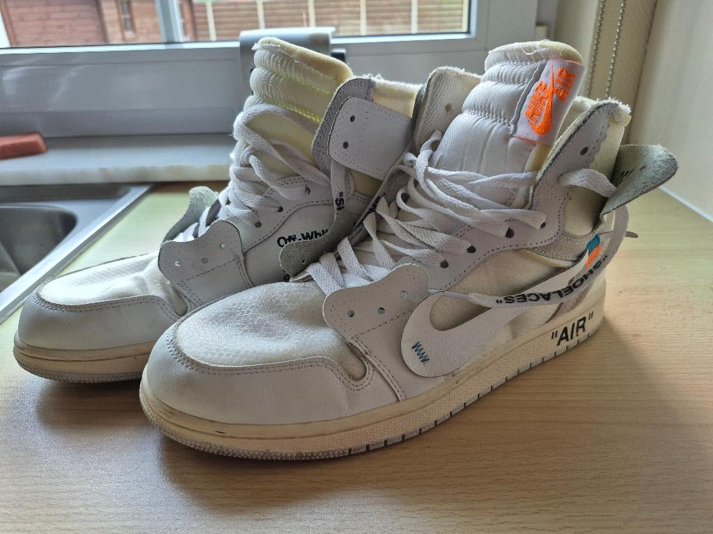 Jordan 1 retro high off white euro maat 44, Kleding | Heren, Overige kleuren, Ophalen of Verzenden, Sneakers, Gedragen