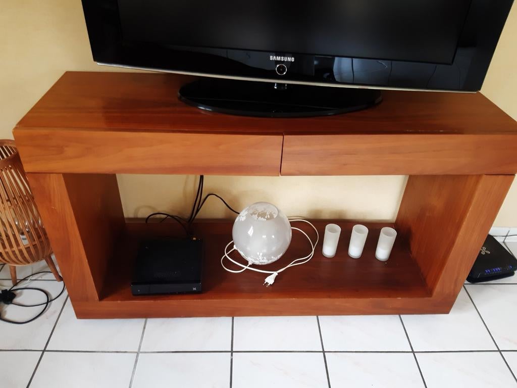 mahoniehouten designconsole, Ophalen, Gebruikt