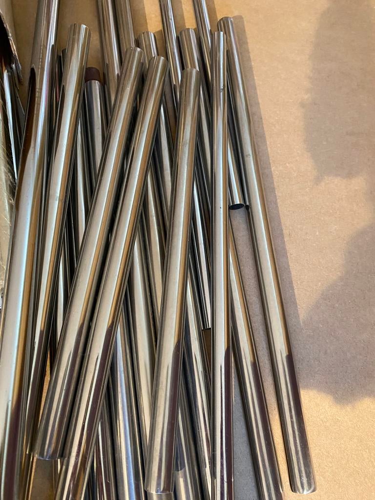 Inox buizen in verschillende lengtes/diam 20mm, Ophalen, Zo goed als nieuw