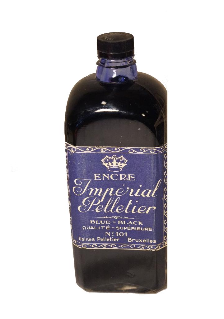 Antieke volle Inktfles - Encre Impérial Pelletier  Bruxelles, Enlèvement