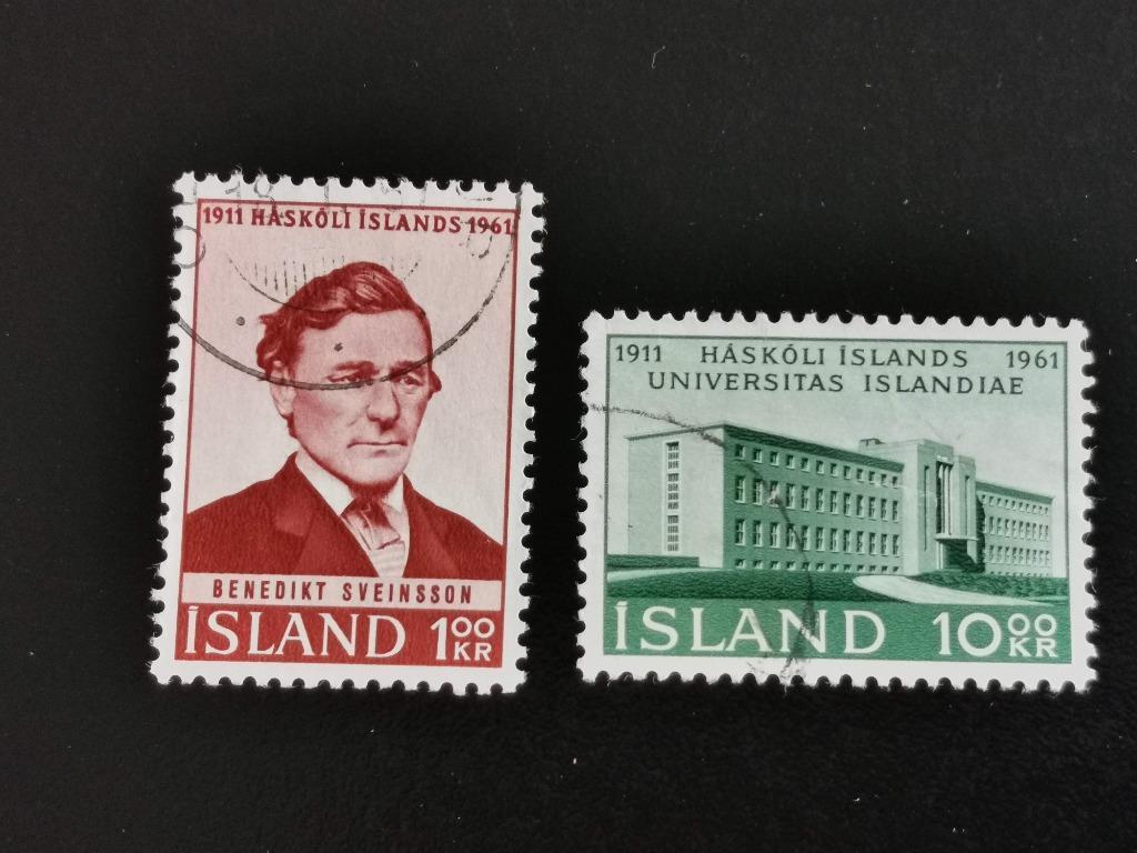 Ijsland 1961 - 50 jaar Universiteit van Ijsland, Ophalen of Verzenden, IJsland, Gestempeld