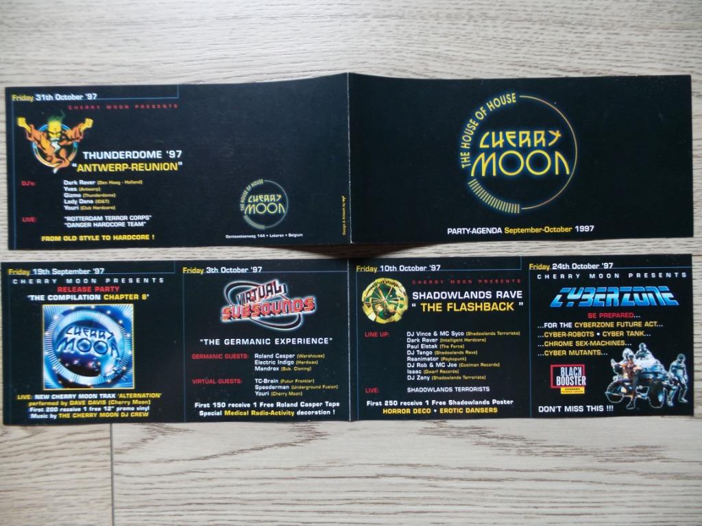 Flyers Thunderdome '97 - Antwerp Reunion - Cherry Moon, Verzamelen, Ophalen of Verzenden, Gebruikt, Overige typen