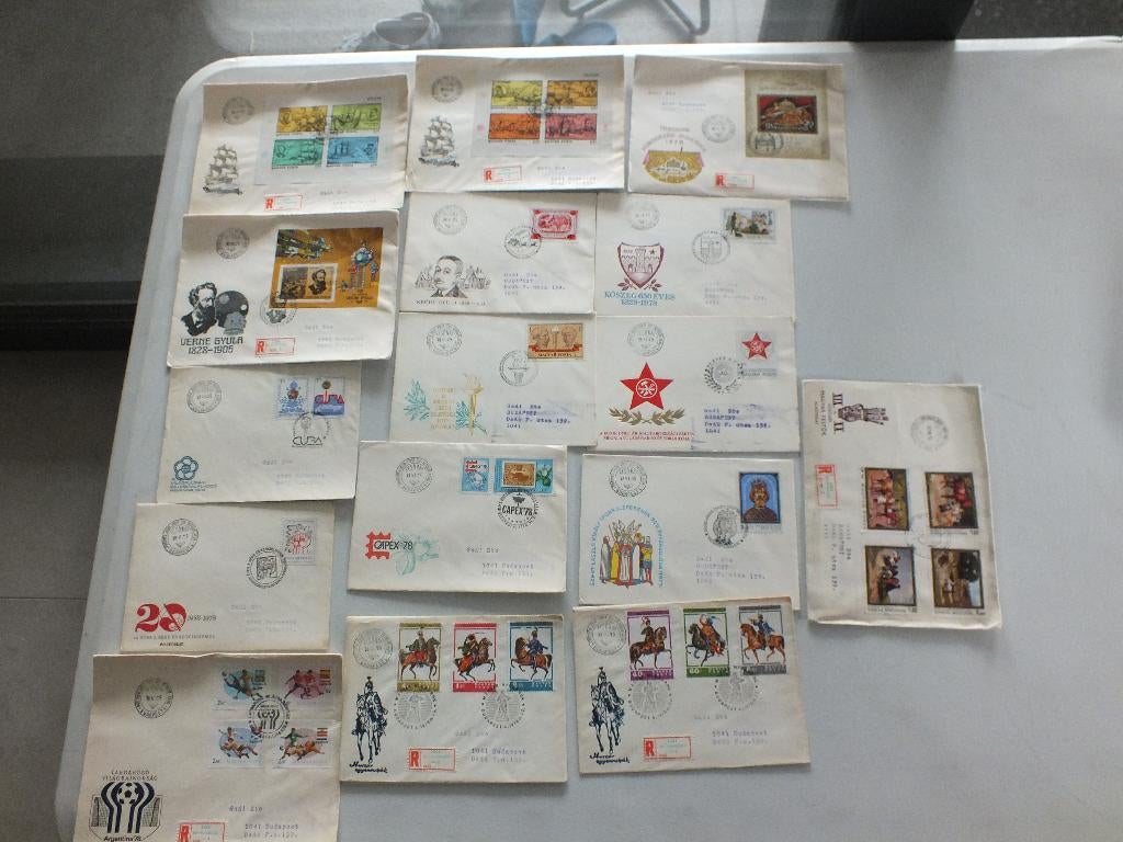 Magyar Posta omslagen FDC 1978 -1979., Timbres & Monnaies, Timbres | Europe | Hongrie, Envoi, Affranchi