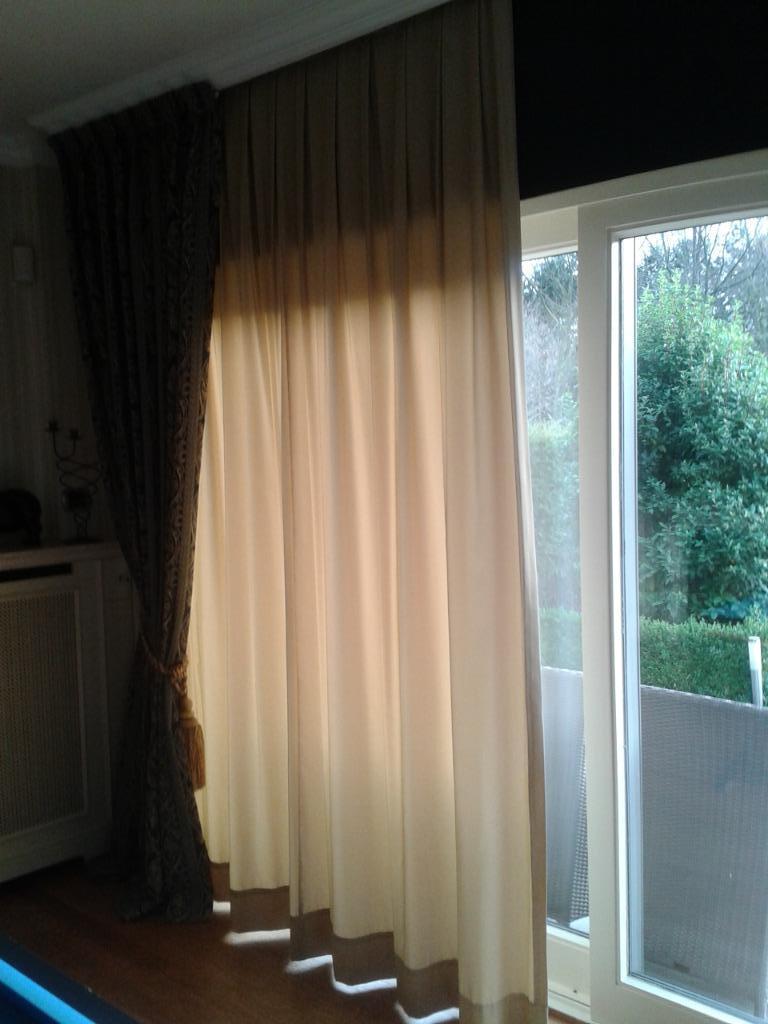 lange overgordijn: H 2,60m * B 1,70m, Ophalen of Verzenden, Crème