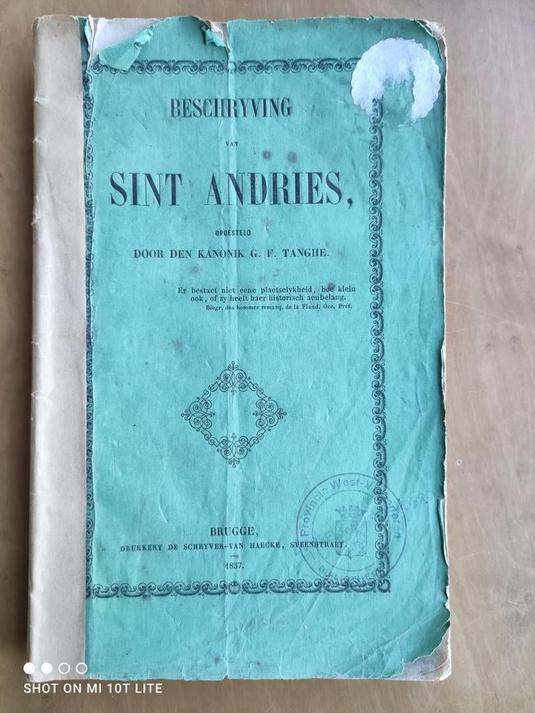 Sint Andries, beschrijving G.F. Tanghe, Ophalen