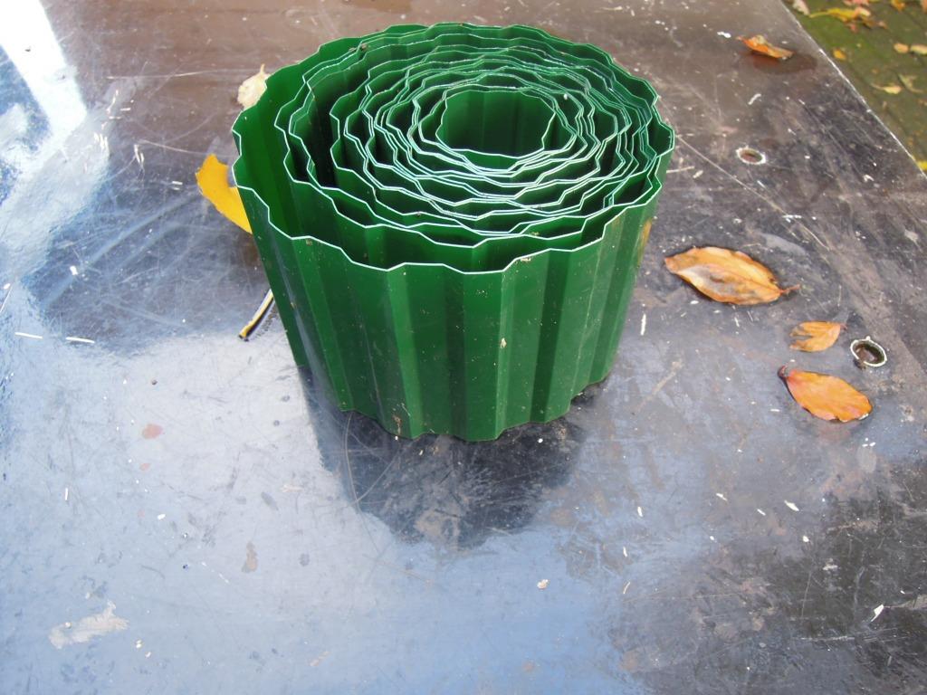 tuin afboorden borderrol grasrand PVC groen lengte 5,60m, Ophalen of Verzenden, Nieuw