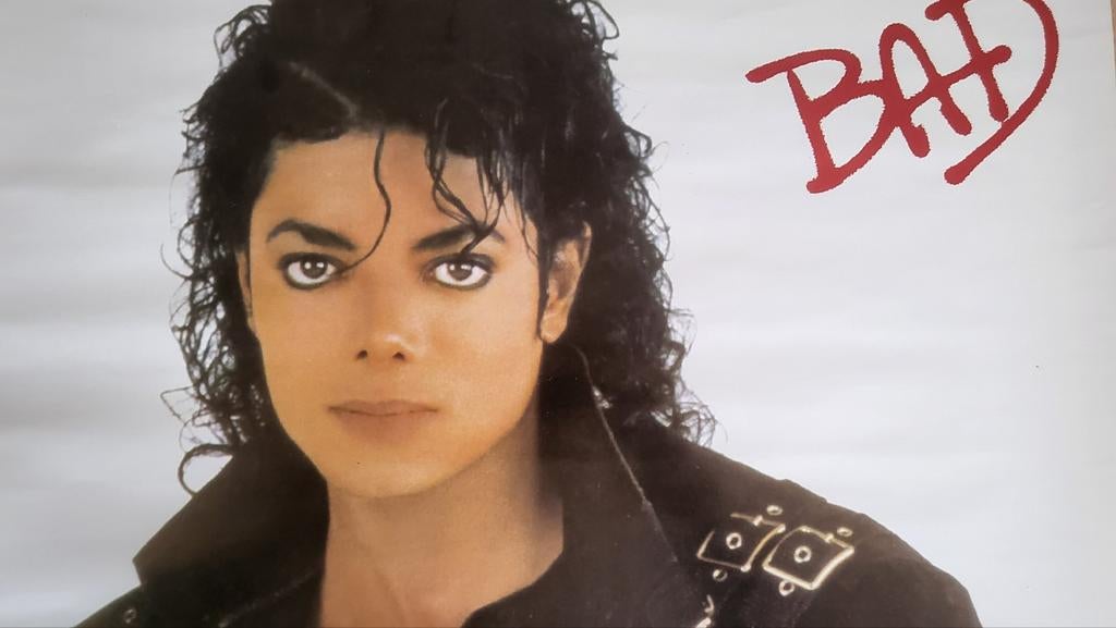 Poster Michael Jackson  bad, Verzamelen, Ophalen of Verzenden