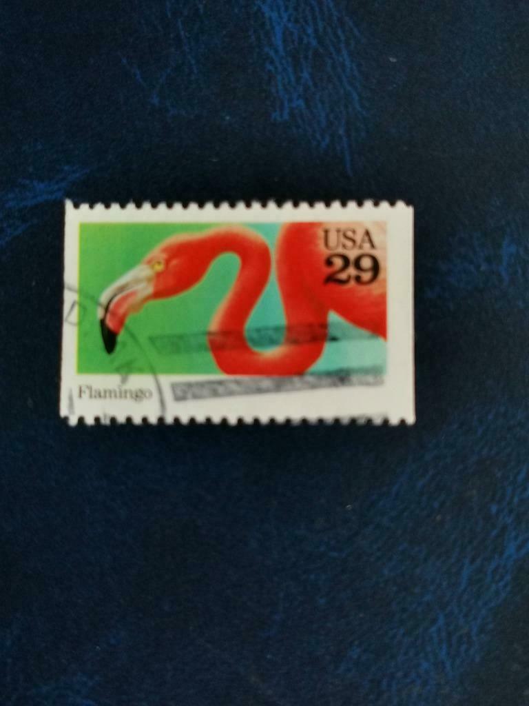 USA 1992 - oiseaux - flamant rose, Enlèvement ou Envoi, Affranchi, Animal et Nature