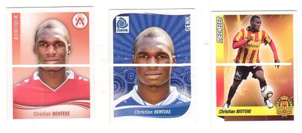 Panini 2009 - 2010 - 2011 Benteke / 3 stickers, Verzenden, Nieuw, Poster, Plaatje of Sticker
