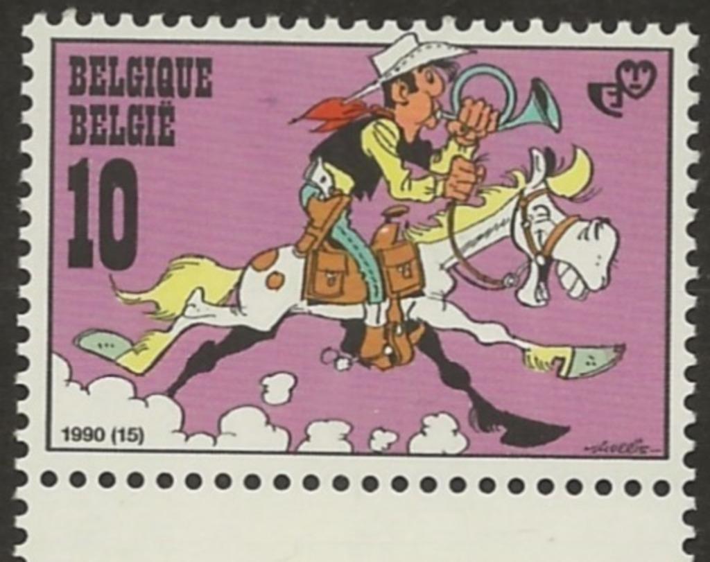 Comics : Lucky Luke - zegel postfris, Postzegels en Munten, Ophalen of Verzenden, Postfris, Overige thema's