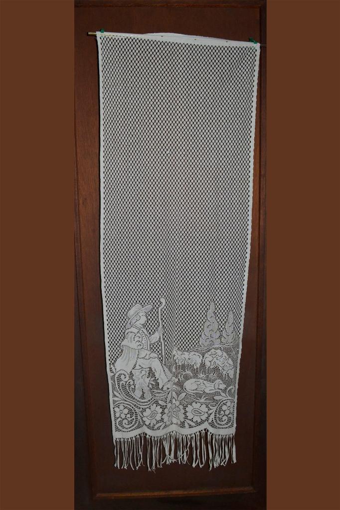 Vintage gordijn, Gebruikt, Vintage, Wit, 100 tot 150 cm