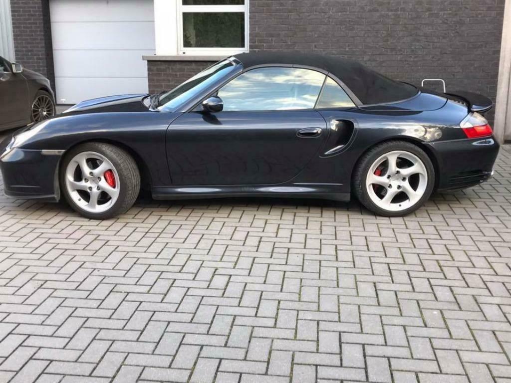 Porsche 911 TURBO 3.6 CABRIO WLS X50 !=S 450PK ! X50, Auto's, Automaat, Zwart, Cabriolet, Blauw