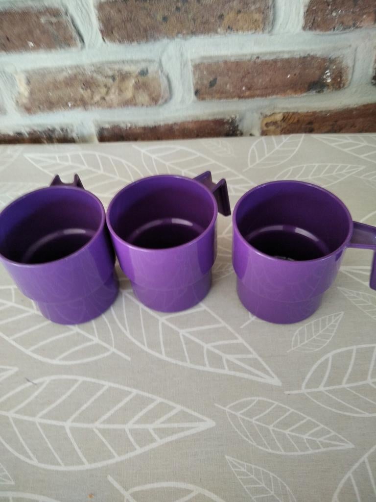 3 kopjes plastic, Ophalen of Verzenden, Gebruikt