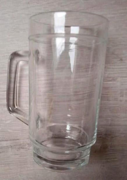 Vintage bierglas met handvat, Verzamelen, Ophalen of Verzenden, Zo goed als nieuw, Bierglas