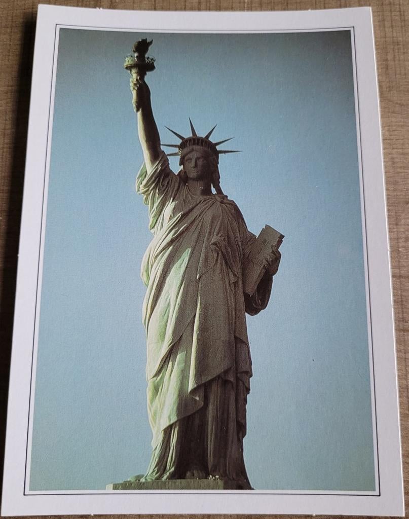 Fotokaart: Vrijheidsbeeld, New York, Verzamelen, Ophalen of Verzenden, Zo goed als nieuw, Buitenland, Foto