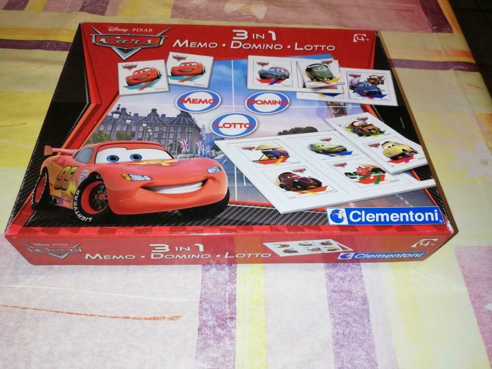 Jeu 3 en 1 cars lotto domino memo, Trois ou quatre joueurs, Enlèvement ou Envoi, Utilisé