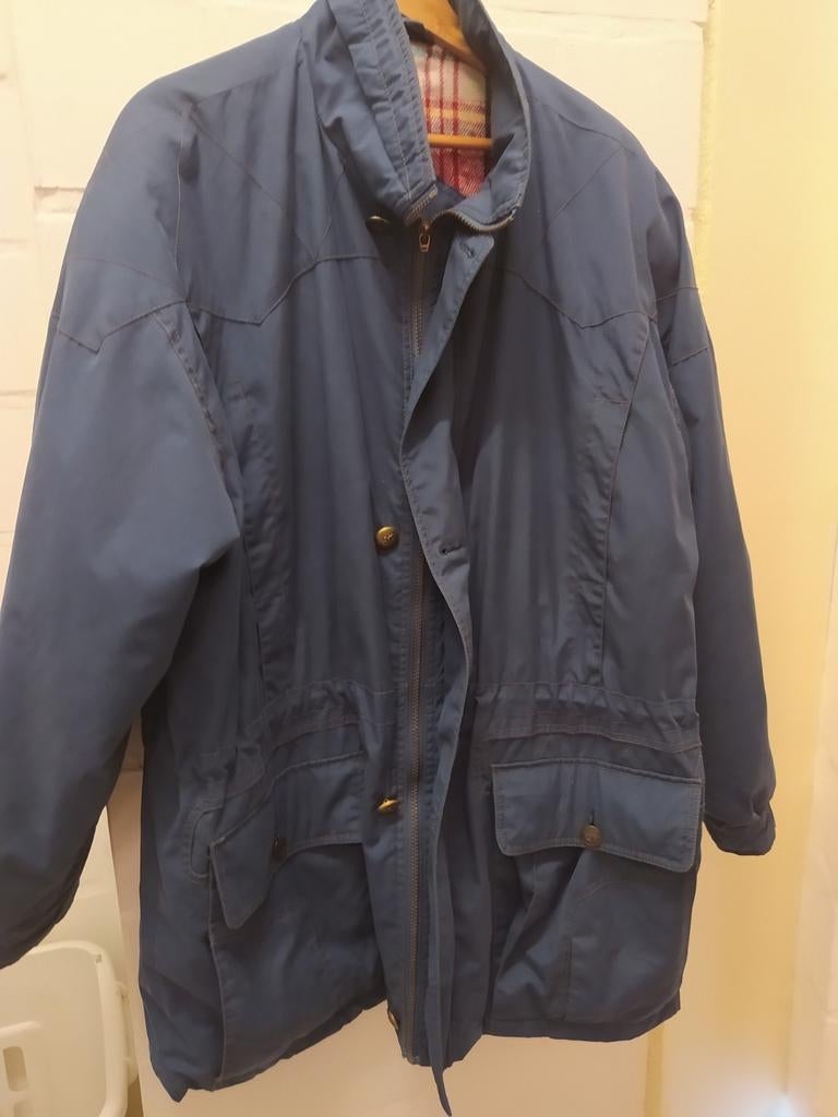 Winterjas heren _ maat 52 petrolblauw, Kleding | Heren, Jassen | Winter, Blauw, Ophalen of Verzenden, Gedragen, Andere