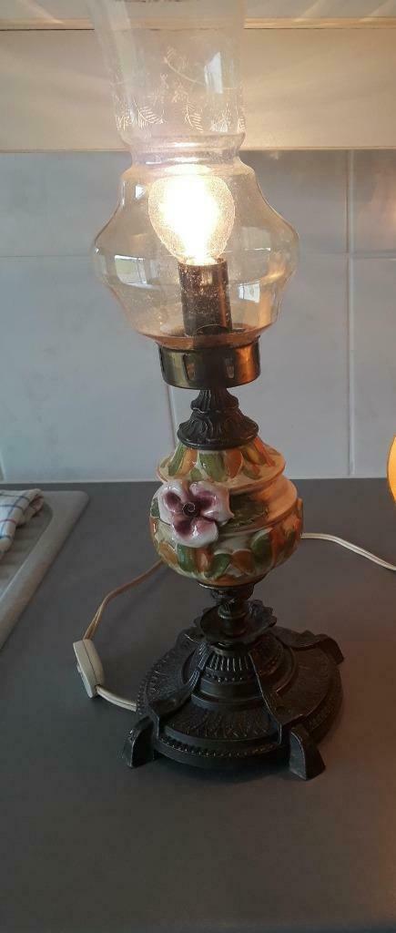 Lampe de table / veilleuse (vintage / antique), Verre, Moins de 50 cm, Landelijk/hype, Comme neuf