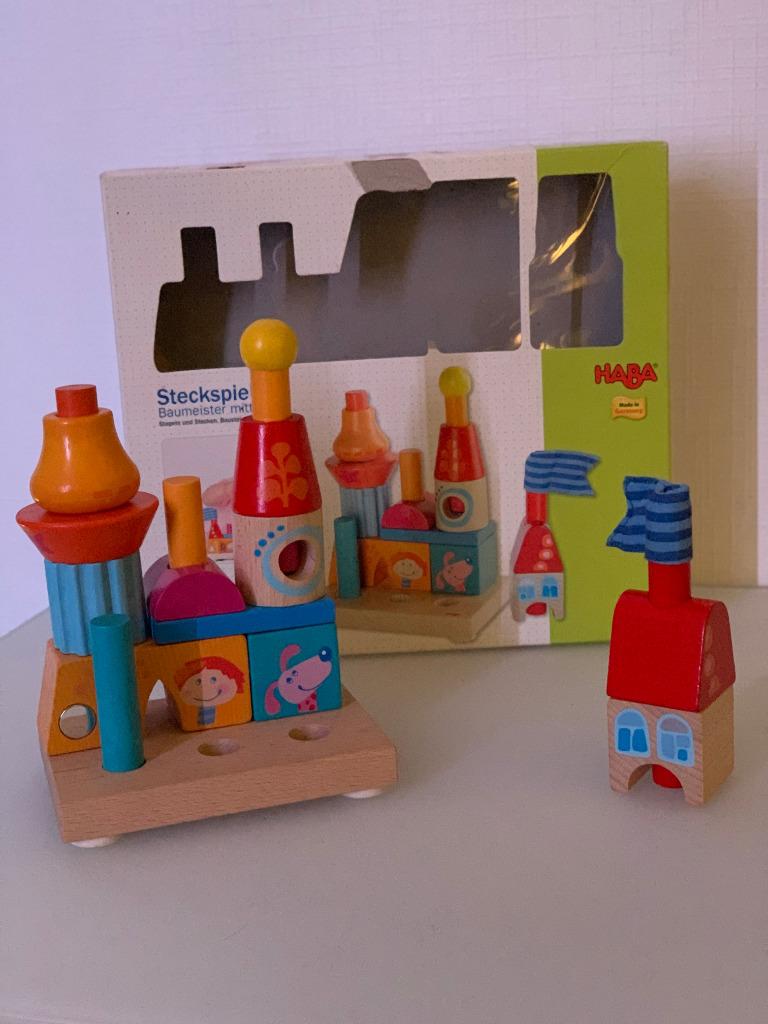 HABA Peuterspeelgoed Insteekspel, Ophalen of Verzenden, Zo goed als nieuw, Bouwen