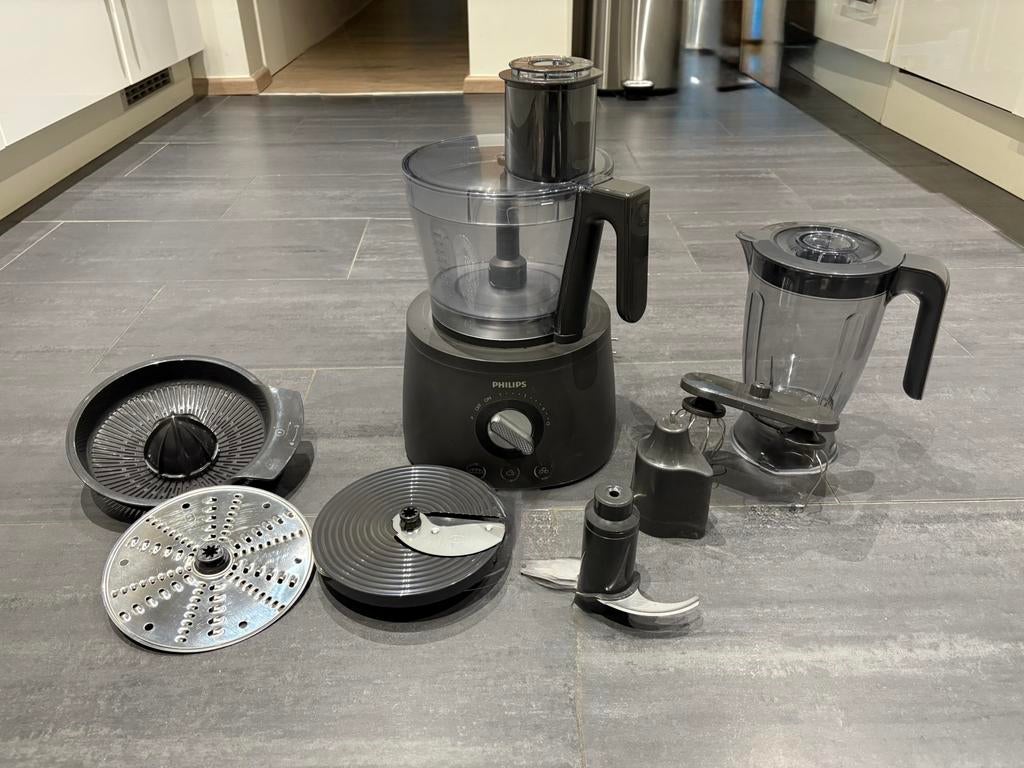 Foodprocessor Philips HR7776, Elektronische apparatuur, Keukenmixers, Zo goed als nieuw, 2 tot 3 liter, 3 snelheden of meer, Vaatwasserbestendig