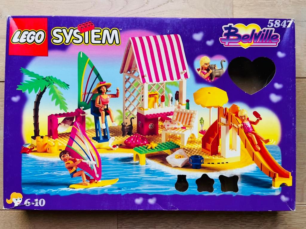 LEGO Belville 5847 : Het Strandhuis + glijbaan +surfparadijs, Ophalen, Gebruikt, Lego