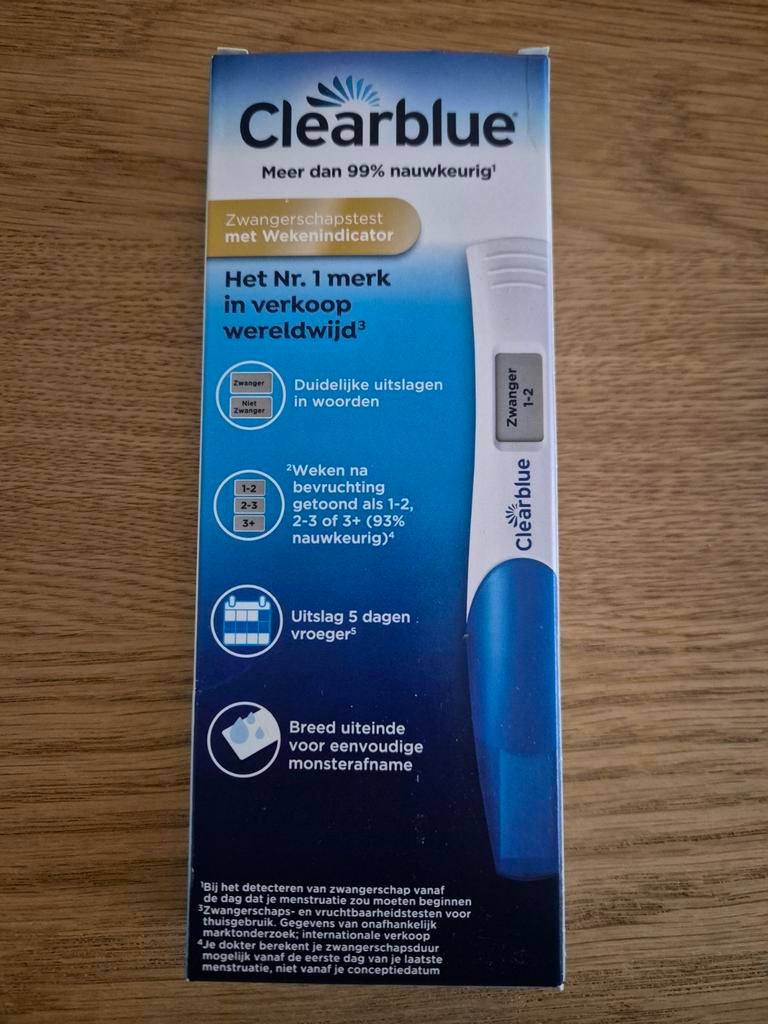 Clearblue zwangerschapstest, Handtassen en Accessoires, Uiterlijk | Mondverzorging, Ophalen, Nieuw, Overige typen