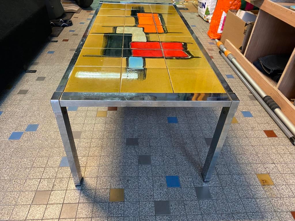Prachtige Belarti keramiek salontafel 70’s, Ophalen, Zo goed als nieuw