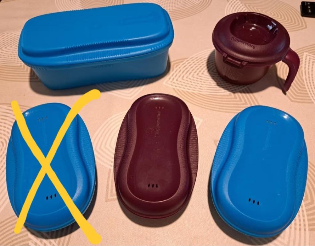 Microgolf Tupperware, Huis en Inrichting, Keuken | Tupperware, Ophalen, Zo goed als nieuw, Blauw, Overige typen