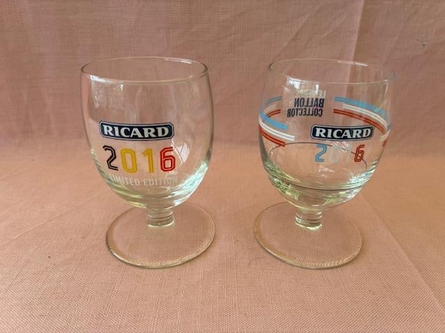 Coupe du monde de football en verre Ricard 2 2016., Collections, Enlèvement ou Envoi, Comme neuf, Ustensile