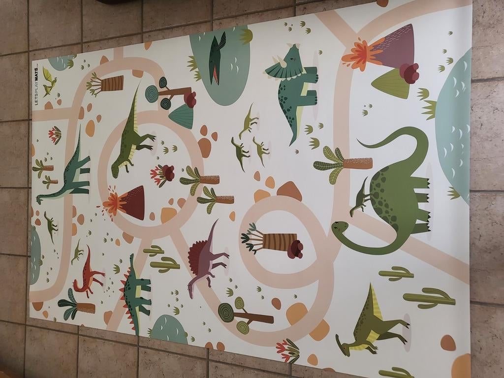 Speelmat Dino's 120cm x 180cm binnen/buiten *Nieuw, in doos*, Kinderen en Baby's, Ophalen of Verzenden