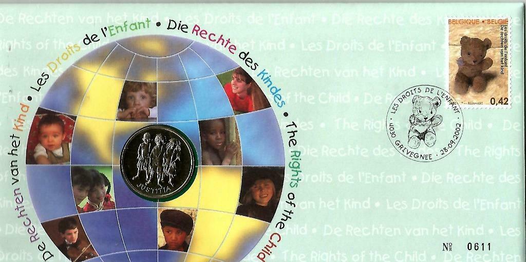 België 2002 - Numisletter OBP 3096 Rechten van het kind, Enlèvement ou Envoi, Non oblitéré, Gomme originale, Neuf