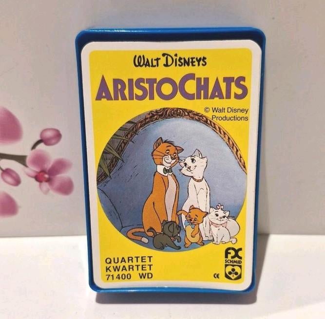 💙 Walt Disney Aristocats Kwartetspel, Ophalen of Verzenden, Zo goed als nieuw, Kwartet(ten)