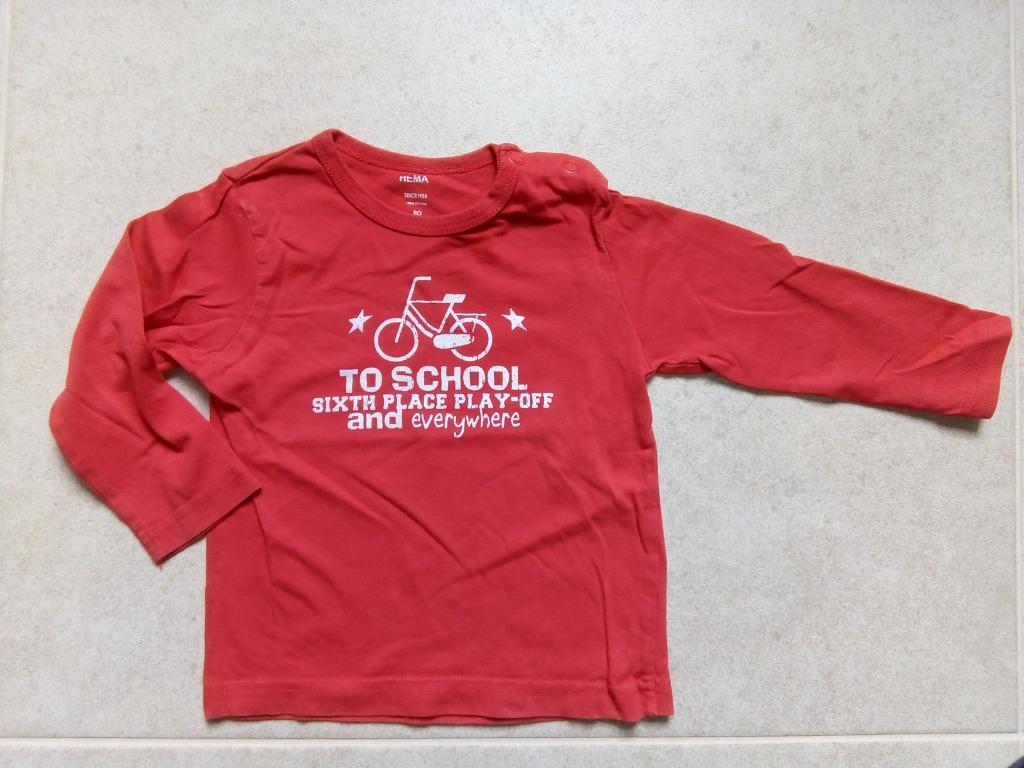 T-shirt lange mouwen/longsleeve jongen maat 80, Enfants & Bébés, Vêtements de bébé | Taille 80, Garçon, Enlèvement, Utilisé, Hema