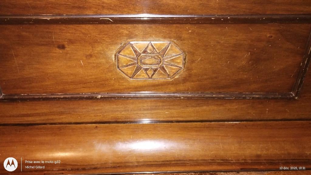 PIANO traditionnel, Brillant, Brun, Enlèvement, Utilisé