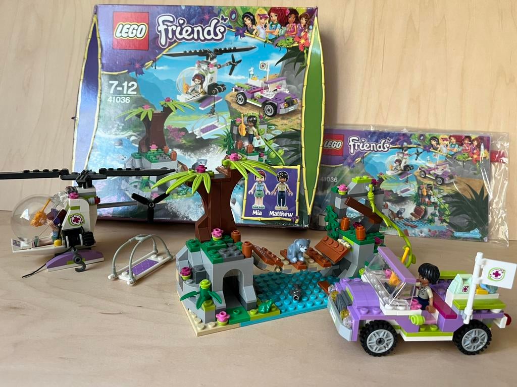 Lego Friends 41036 Jungle brug redding, Kinderen en Baby's, Speelgoed | Duplo en Lego, Gebruikt, Lego, Ophalen of Verzenden