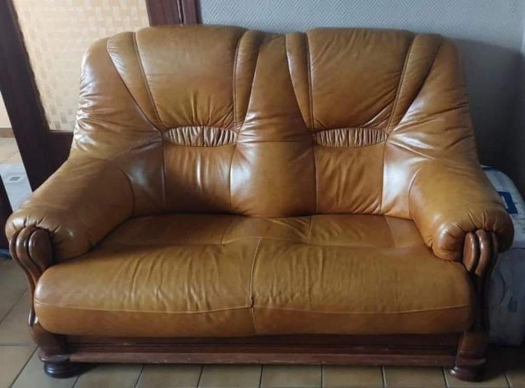 fauteuil 2 places, Maison & Meubles, Fauteuils, 75 à 100 cm, 125 cm ou plus, Enlèvement, Utilisé