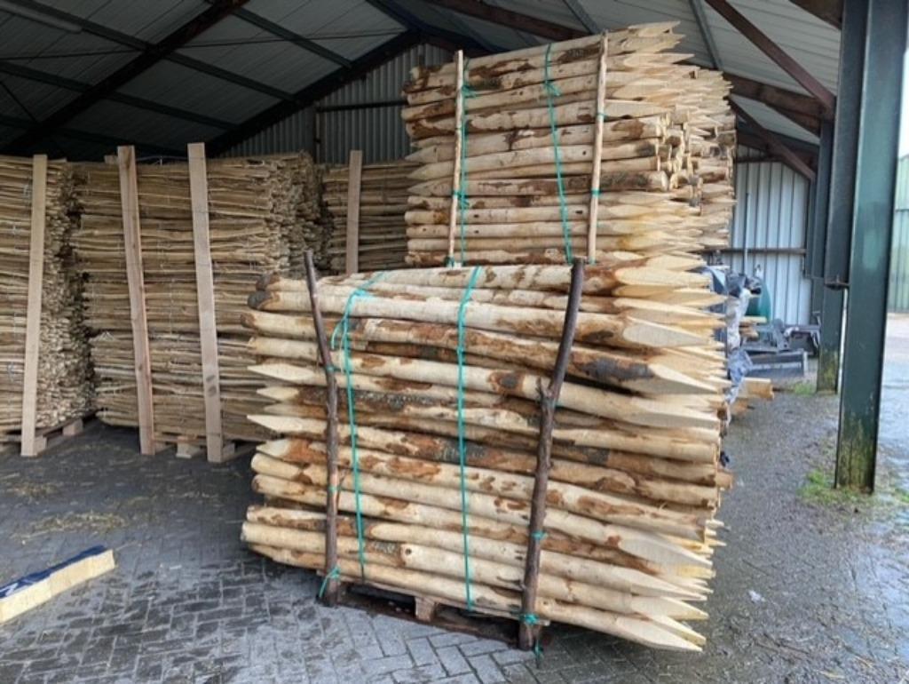 Robinia kastanje palen hekwerk kastanje poort div houtsoort, Jardin & Terrasse, Clôtures de jardin, Neuf, Autres types, Bois, Enlèvement ou Envoi