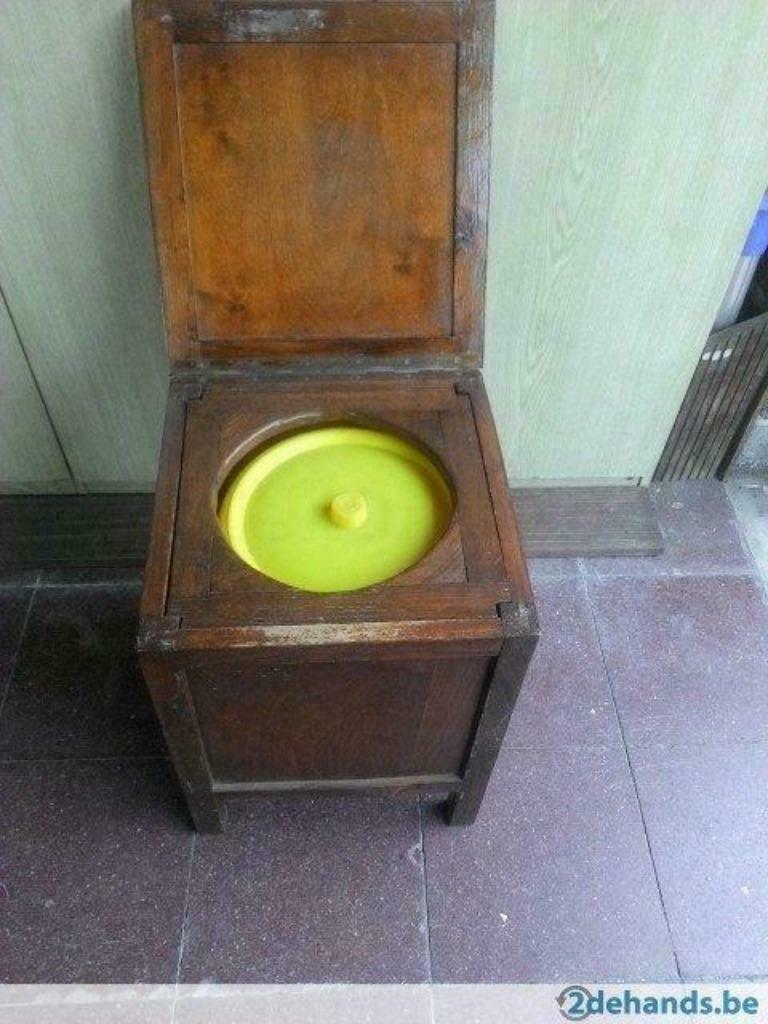 Vintage houten nachttoilet, Enlèvement