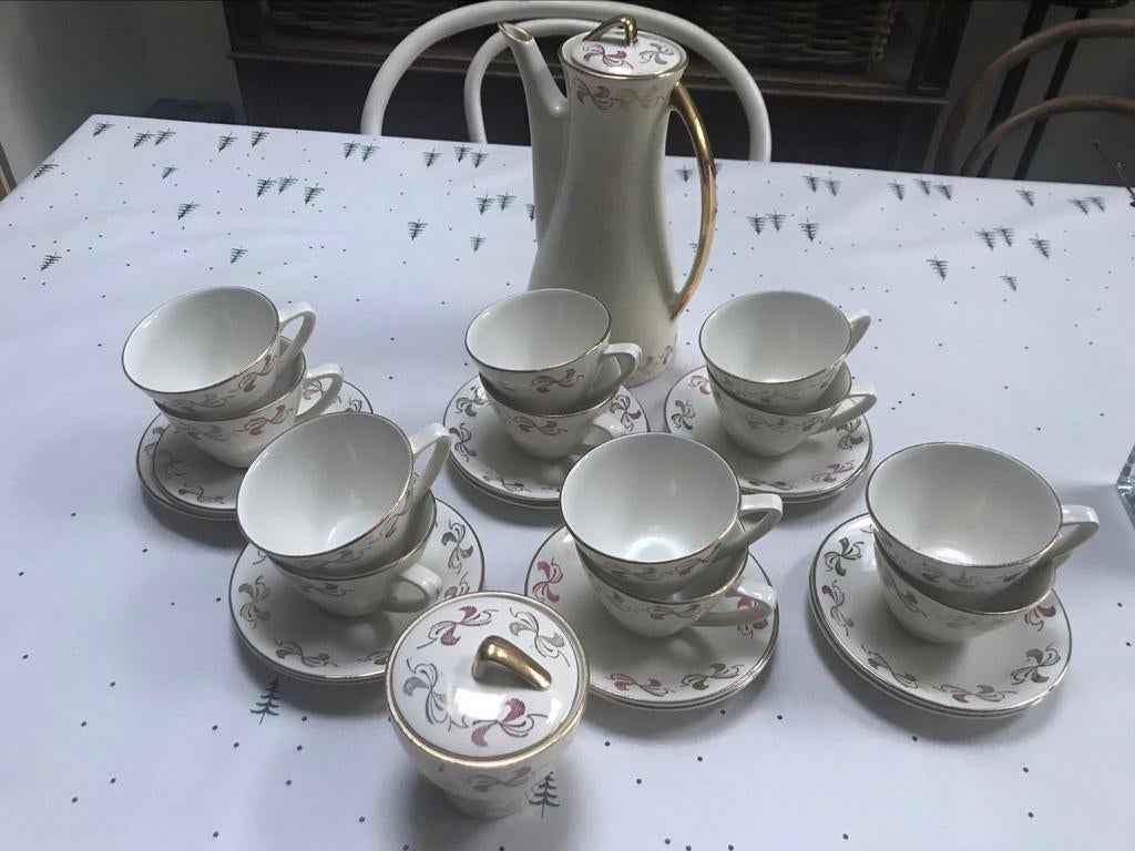 Koffieservies Boch 12 pers., Antiquités & Art, Enlèvement ou Envoi