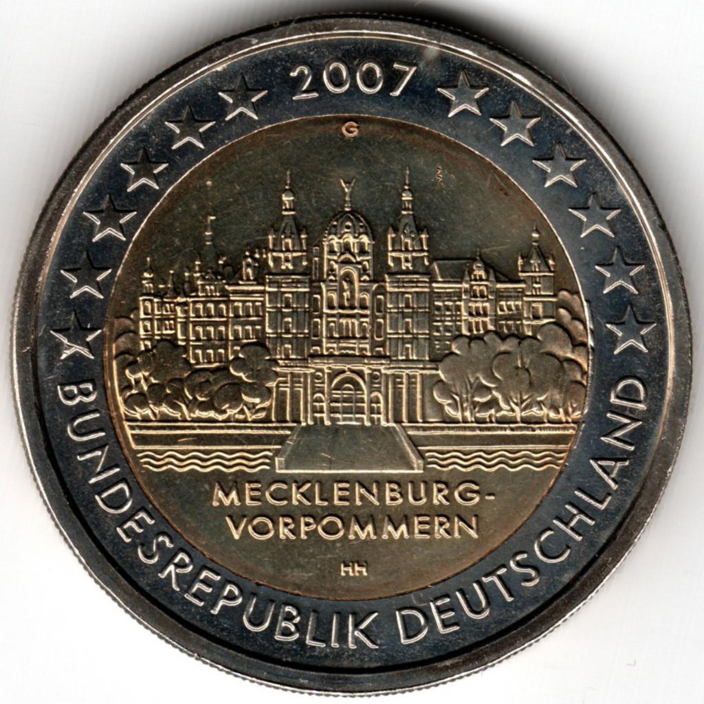 Allemagne : 2 euros G Mecklembourg-Poméranie Série Bundeslän, Timbres & Monnaies, Monnaies | Europe | Monnaies euro, Enlèvement ou Envoi