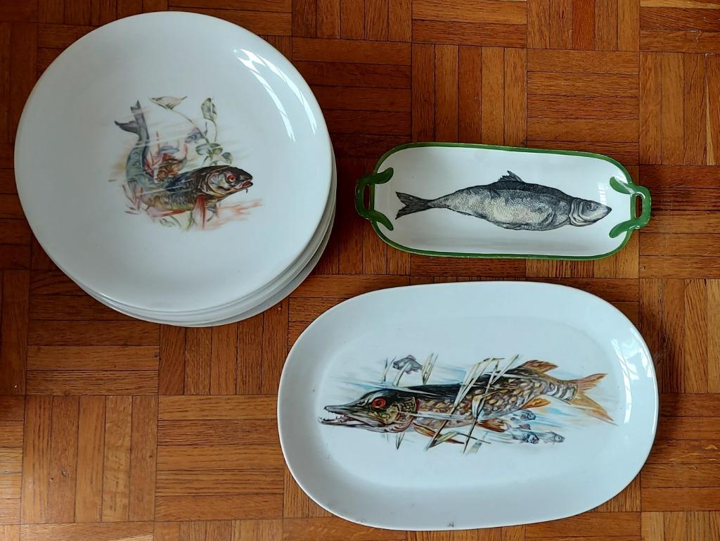 Servies met vispatronen, Ophalen