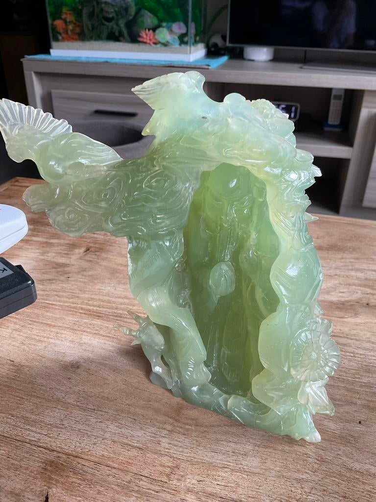 Beeld in jade met boeddha erin, Enlèvement, Comme neuf