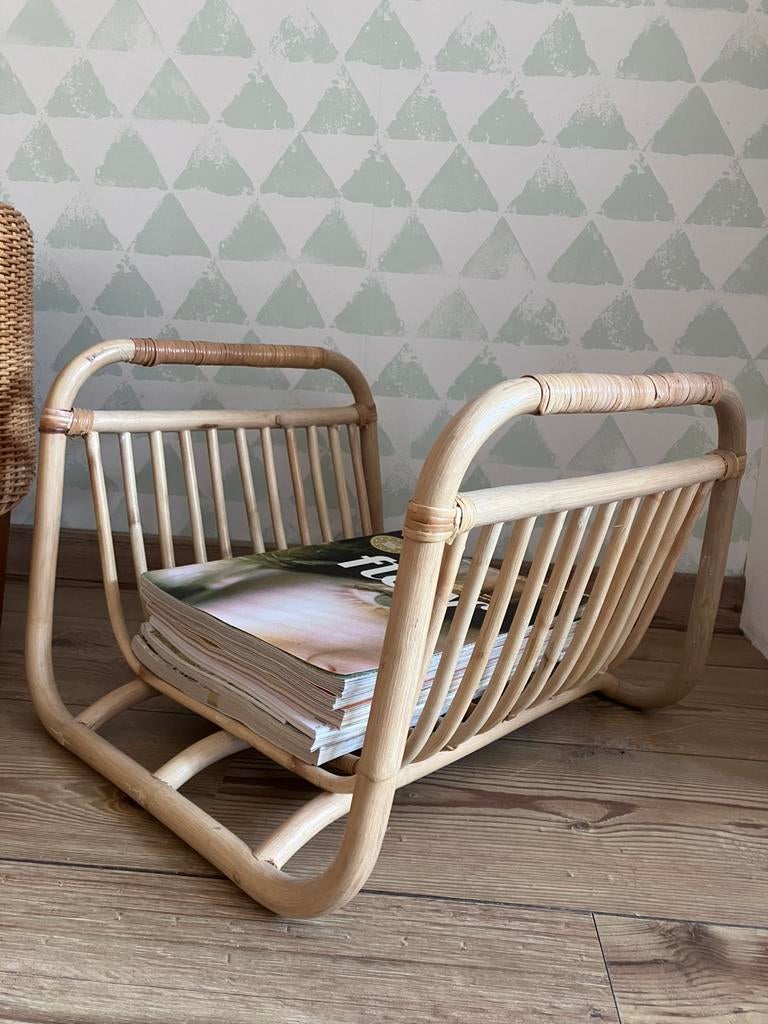 Ikea Buskbo Rotan Magazinerek, Huis en Inrichting, Woonaccessoires | Krantenbakken en Lectuurbakken, Ophalen of Verzenden, Zo goed als nieuw