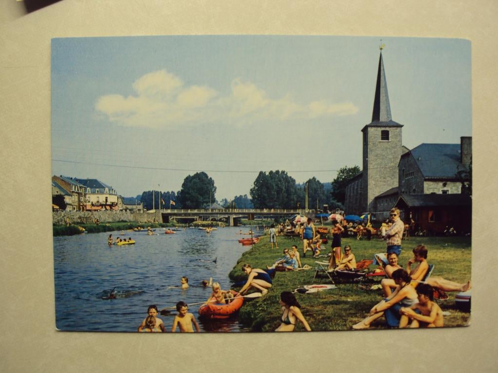 55071 - HOTTON SUR OURTHE - LA PLAGE - ZIE 2 FOTO'S, Collections, Envoi