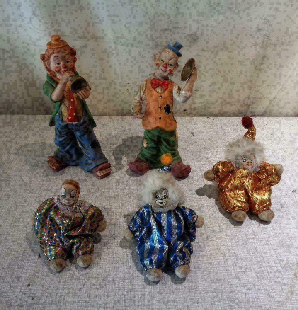 5 figurines et poupées de clown mignonnes, Enlèvement ou Envoi, Comme neuf, Humain