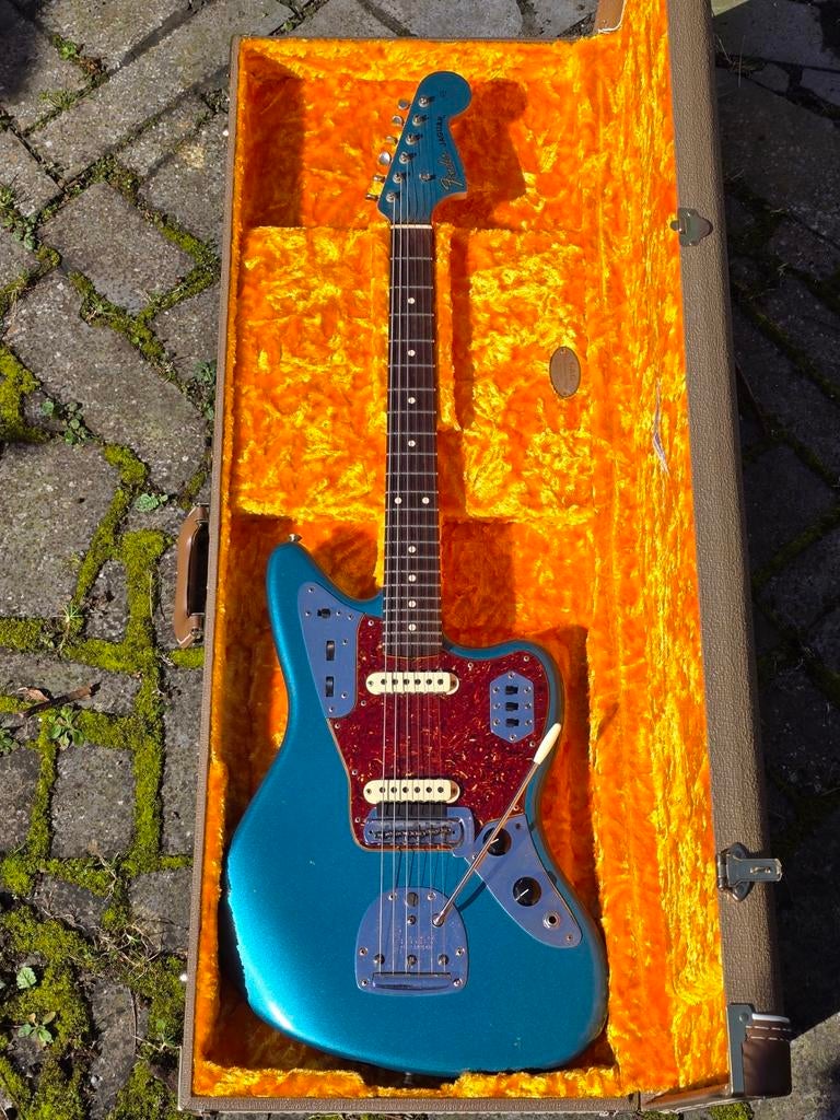 Fender Custom Shop 62 Jaguar Ocean Turquoise Journey Man, Enlèvement ou Envoi, Comme neuf, Fender