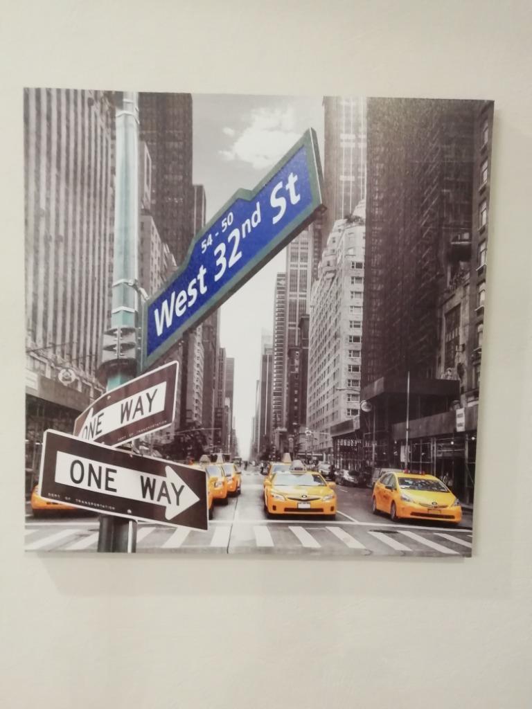Cadre one way taxi New-York 50X50, Enlèvement ou Envoi, Comme neuf, Bois